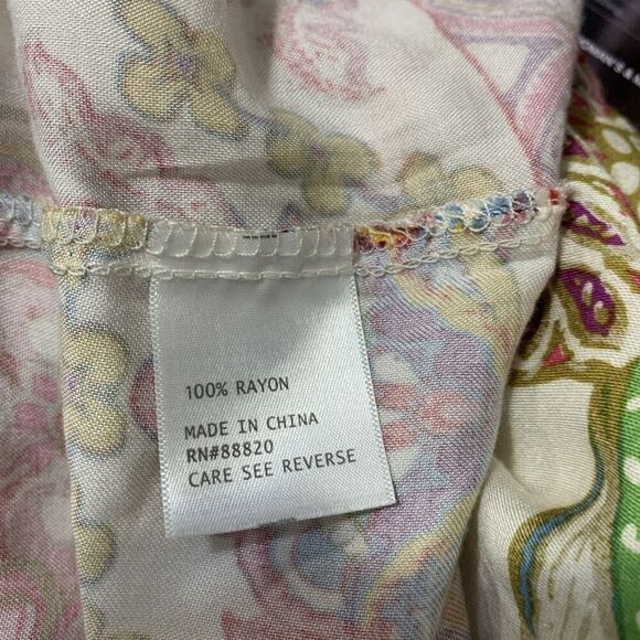 Rachel Zoe Floral Blouse Back Buttons Oversized Small - Picture 5 of 6